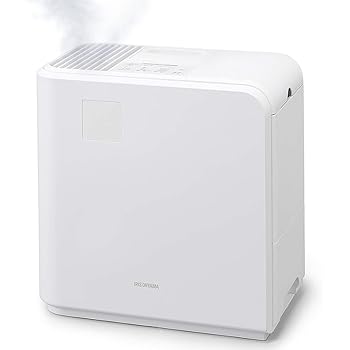【中古】アイリスオーヤマ 加湿器 大容量 スチーム式(加熱式) 気化式 ハイブリット式 加湿量 700ml タンク容量 5L 19畳 7時間連続加湿 卓上用 HVH-700R1- 15,368円