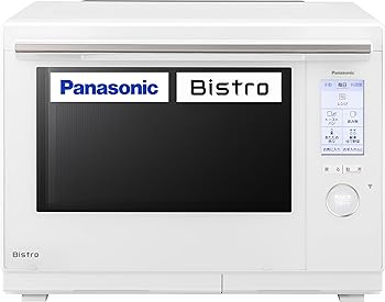 【中古】パナソニック オーブンレンジ スチーム ビストロ 最高峰モデル 30L 2段 64眼スピードセンサー 時短料理 スマホ連携 ホワイト NE-UBS10A-W|ドリエム店