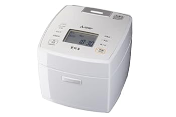 【中古】三菱電機 IH 炊飯器 5.5合 備長炭コート 炭炊釜 日本製 NJ-VED10-W 月白