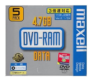 【中古】(非常に良い)maxell DRM47B.1P5S データ用DVD-RAM 1パック(5枚入)