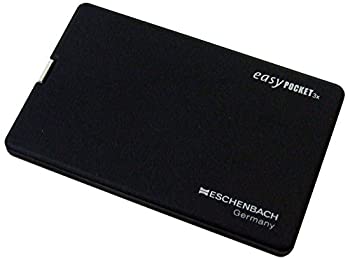 【中古】(非常に良い)ESCHENBACH(エッシェンバッハ) 携帯用薄型ライトつきルーペ イージーポケット ブラック 3倍 ドイツ製 1521-10