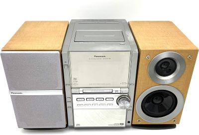 【中古】(人並み外れたに好いたらしい)Panasonic SC-PM77MD-S MDステレオ取り合わせ MD/CD/カセットコンポ（本体SA-PM77MDと金棒引きSB-PM77の仕掛ける）