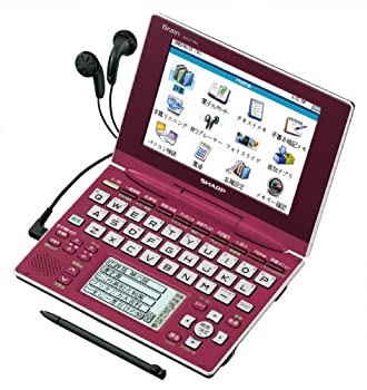 【中古】(非常に良い)シャープ Brain Wタッチパネル対応 カラー電子辞書 PW-AC900-R ボルドーレッド 100コンテンツ収録 5型高精細カラー液晶 テキストメモ機能搭載｜ドリエム店