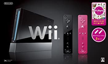 【中古】(非常に良い)Wii本体(クロ) Wiiリモコンプラス2個、Wiiパーティ同梱 【メーカー生産終了】