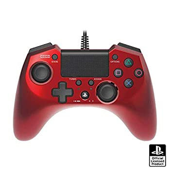 【中古】(非常に良い)【連射機能搭載】ホリパッドFPSプラス for PS4 レッド
