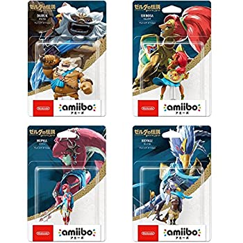 【中古】(非常に良い)amiibo ブレス オブ ザ ワイルド ( ゼルダの伝説シリーズ ) 4個セット ( ダルケル・ウルボザ・ミファー・リーバル )|ドリエム店