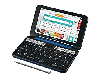 【中古】(非常に良い)シャープ カラー電子辞書 Brain 高校生向け上位モデル ネイビー系 2019年春モデル PW-SS6-K|ドリエム店