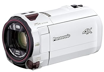 【中古】(非常に良い)パナソニック 4K ビデオカメラ 64GB 光学20倍ズーム ピュアホワイト HC-VX992MS-W｜ドリエム店