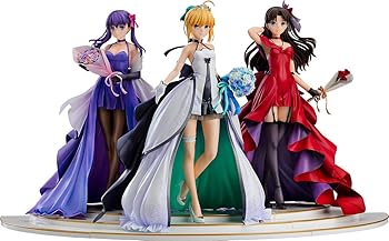 【中古】(未使用･未開封品)「Fate/stay night」 ~15th Celebration Project~ セイバー 遠坂凛 間桐桜 ~15th Celebration Dress Ver.~ Premium Box 1/7スケール ABS&PVC製｜ドリエム店