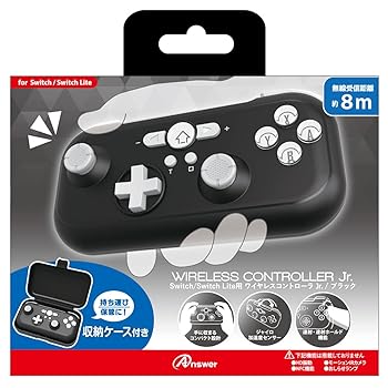 【中古】(未使用･未開封品)アンサー Switch/Switch Lite用ワイヤレスコントローラ Jr. ブラック (Nintendo Switch 動作確認済み)