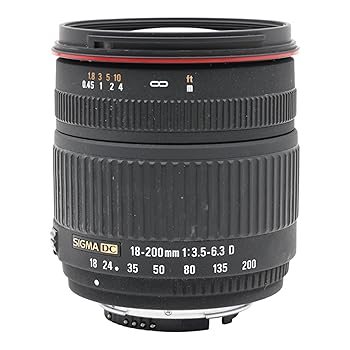 【中古】(未当て嵌める･未開封品)SIGMA シグマ 18-200粍 F3.5-6.3 DC デジタル専用 ニコン用 (ニコンD40/x、D60、D5000、D3000ではAF当て嵌める不可)