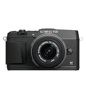 【中古】(非常に良い)OLYMPUS ミラーレス一眼 PEN E-P5 14-42mm レンズキット(ビューファインダー VF-4セット) ブラック E-P5 14-42mm LKIT BLK｜ドリエム店
