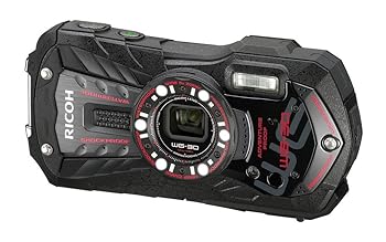 【中古】(未当てはめる･未開封品)RICOH 雨合羽デジタル写真機 RICOH WG-30 エボニーブラック 雨合羽12m耐ぼうぜん自失1.5m耐寒-10度 RICOH WG-30 BK 04591