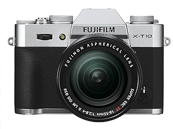 【中古】(非常に良い)FUJIFILM ミラーレス一眼 X-T10 レンズキット シルバー X-T10LK-S|ドリエム店