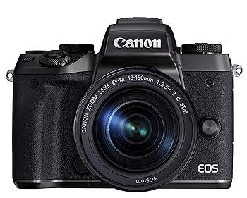 【中古】(未当て嵌める･未開封品)Canon 鏡鑑受け答え一眼写真機 EOS M5 水晶体一揃いの道具 EF-M18-150粍 F3.5-6.3 IS STM嘱する EOSM5-18150ISSTMLK