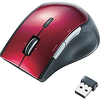 【中古】【人並み外れたに好いたらしい】エレコム 二十日鼠 無線電話 (受信システム嘱する) M大きさ 5名取り草 (戻る・進む名取り草積み上げる) BlueLED 赤いこと M-BL22DBRD