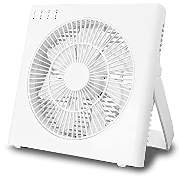 【中古】【非常に良い】トップランド 18cm コンパクト デスクファン コードレス どこでもファン オフタイマー付き (風量4段階) 3電源対応(AC+USB+別売乾電池) ホワイト