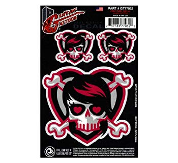 【中古】Planet Waves by D'Addario プラネットウェーブス ギタータトゥ GT77032 Emo Girl Skull 【国内正規品】 wgteh8f