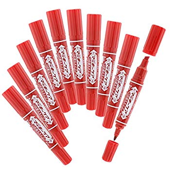 【中古】【非常に良い】ゼブラ 油性ペン ハイマッキーケア つめ替えタイプ 赤 10本 B-YYT5-R wgteh8f