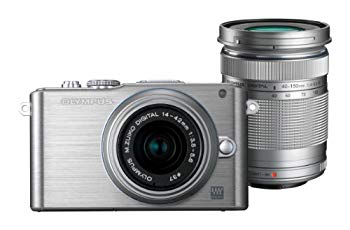 【中古】OLYMPUS ミラーレス一眼 PEN Lite E-PL3 ダブルズームキット シルバー E-PL3 DZKIT SLV|ドリエム店