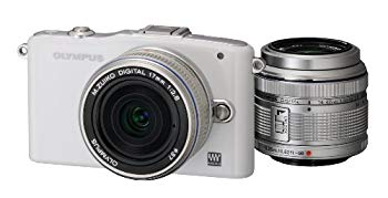 【中古】OLYMPUS ミラーレス一眼 PEN mini E-PM1 ツインレンズキット ホワイト E-PM1 TKIT WHT g6bh9ry