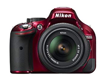 【中古】Nikon デジタル一眼レフカメラ D5200 レンズキット AF-S DX NIKKOR 18-55mm f/3.5-5.6G VR付属 レッド D5200LKRD｜ドリエム店