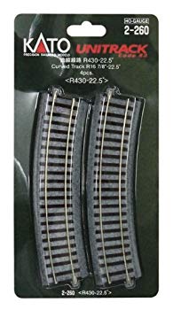 【中古】KATO HOゲージ 曲線線路 R430-22.5° 4本入 2-260 鉄道模型用品 khxv5rg