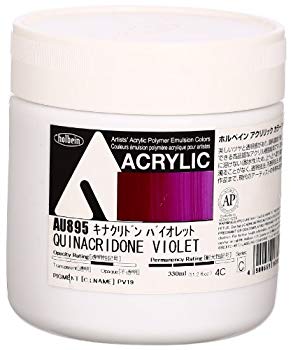 【中古】【人並み外れたに似つかわしい】ホルベイン アクリル繊維絵の具 アクリリックカラー キナクリドンバイオレット 金895 330ml khxv5rg