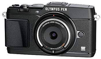 【中古】OLYMPUS ミラーレス一眼 PEN E-P5 ボディ(ボディキャップレンズ BCL-1580セット) ブラック E-P5 BODY BLK khxv5rg