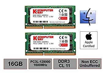 【中古】【非常に良い】Title: Komputerbay 16GB 1600MHz ノートPC用メモリ 1.35V (低電圧) - 1.5V 両対応 204Pin DDR3L 1600 PC3L-12800 8GB×2枚 永久保証|ドリエム店