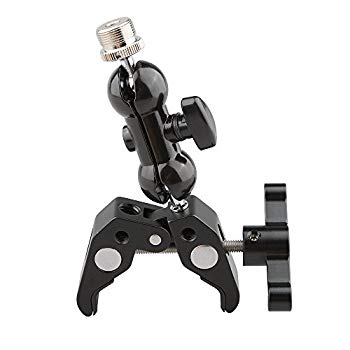 【中古】camvate Crabクランプ関節式ボールヘッドマウントHave 5?/ 8?\" -27スレッドねじマウントforマイク(ブラック) n5ksbvb