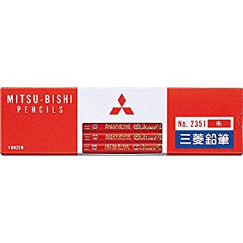 【中古】【非常に良い】三菱鉛筆 色鉛筆 2351 朱色 1ダース K2351 bme6fzu