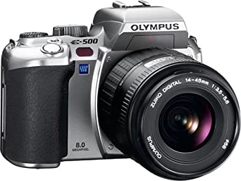 【中古】OLYMPUS デジタル一眼二眼レフ写真機 E-500 しろがね色 水晶体仕掛ける