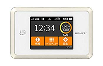 【中古】WIMAX 2+ Speed Wi-Fi NEXT WX03 【NAD33SWU】ホワイトゴールド dwos6rj