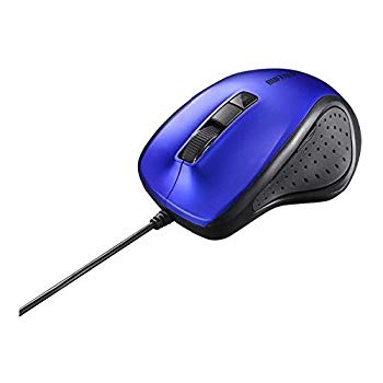 【中古】【非常に良い】バッファロー BSMBU300BL 有線 BlueLED 静音 5マウス ブルー n5ksbvb