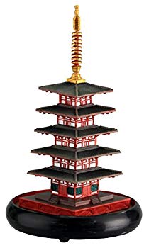 【中古】miniQ ミニチュアキューブ004 五重塔 奈良・元興寺 全高約75mm PVC&ABS製 塗装済み完成品 フィギュア z2zed1b
