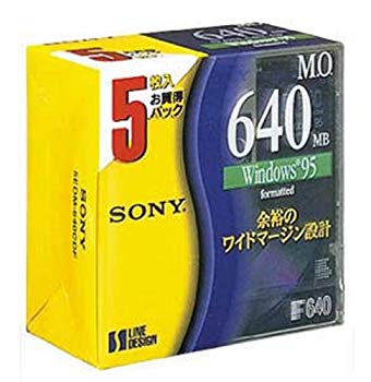 【中古】SONY 3.5型MOディスク 5枚 640MB Windowsフォーマット 5EDM-640CDF cm3dmju