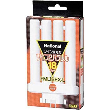 【中古】パナソニック ツイン螢光灯 18W形 白熱電球色 4本水準ブリッジ回路 FML18EXL 2mvetro