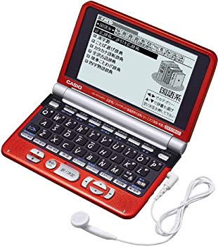 【中古】【非常に良い】CASIO 電子辞書 Ex-word XD-ST6300RD レッド(100コンテンツ 多辞書モデル 6言語TTS/英語ネイティブダブル音声対応 百ます計算対応 バックライト bme6fzu