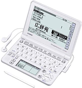 【中古】【非常に良い】CASIO Ex-word 電子辞書 XD-GF6500WE ホワイト 音声対応 120コンテンツ 多辞書総合モデル クイックパレット付き5.7型(横117.0&times;縦66.1mm)タッチ｜ドリエム店