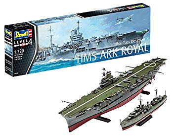 【中古】ドイツレベル 1/720 イギリス海軍 HMS アークロイヤル & トライバル級駆逐艦 プラモデル 05149 dwos6rj