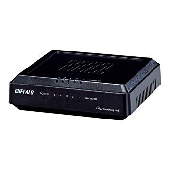 【中古】BUFFALO Giga対応 5ポート スイッチングHub ブラック LSW3-GT-5EP/BK 6g7v4d0