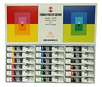 【中古】【非常に良い】ターナー色彩 ポスターカラー 17色スクールセット PC18C 11ml wgteh8f