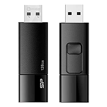 【中古】ケイ素樹脂力強さ USB記憶装置 128GB USB3.0 横すべり式 Blaze B05 黒いこと SP128GBUF3B05V1K