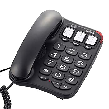 【中古】【人並み外れたに似つかわしい】オーム電機 シンプルシニアホン 黒いこと [品番]05-2991