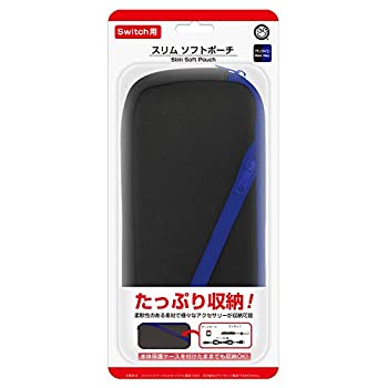 【中古】【非常に良い】(Switch用)スリムソフトポーチ(ブラックネイビー) - Switch