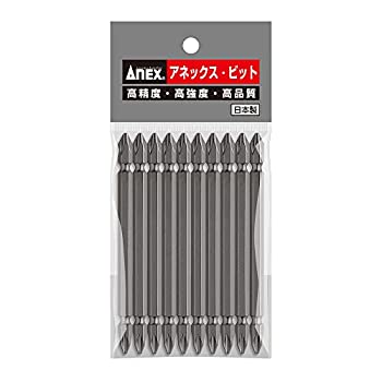 【中古】【非常に良い】アネックス(ANEX) ビット 両頭 マグネットなし +2x110 10本袋 AP-14