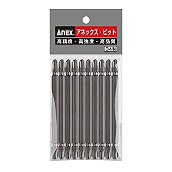 【中古】【非常に良い】アネックス(ANEX) ビット 両頭 マグネットなし +3x110 10本袋 AP-14