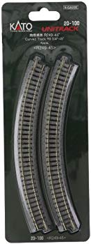 【中古】【非常に良い】KATO Nゲージ 曲線線路 R249-45° 4本入 20-100 鉄道模型用品 cm3dmju