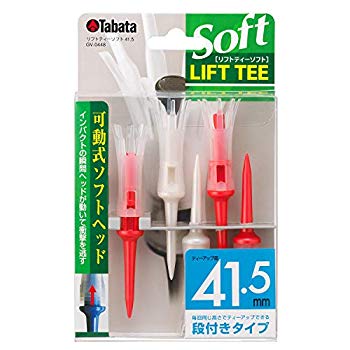 【中古】【非常に良い】Tabata(タバタ) ゴルフ ティー 段 プラスチックティー 41.5mm 段付き リフトティーソフト ロング 5本入 パールオレンジ GV0448 POR bme6fzu